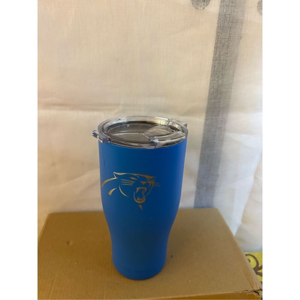 Orca Coolers stainless steel mug cup‎ NC Panthers new blue